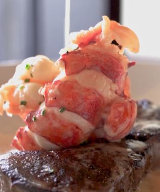 Capital Grille food, seared tenderloin and lobster tail.